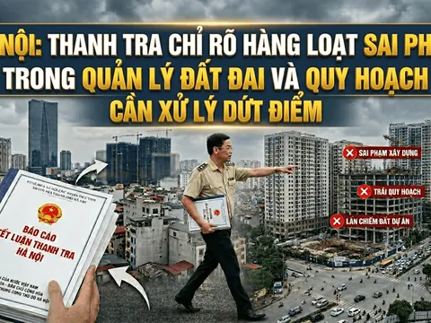 Hà Nội: Thanh tra chỉ rõ hàng loạt sai phạm trong quản lý đất đai và quy hoạch cần xử lý dứt điểm