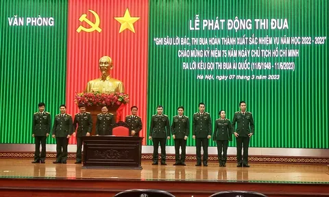 Văn phòng Học viện Chính trị phát động thi đua “Ghi sâu lời Bác, thi đua hoàn thành xuất sắc nhiệm vụ năm học 2022 - 2023