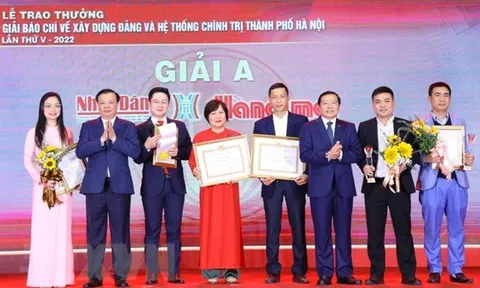 Hà Nội: Trao giải Báo chí về xây dựng Đảng và hệ thống chính trị
