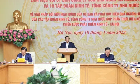 Thủ tướng chủ trì hội nghị làm việc với Ủy ban Quản lý vốn nhà nước tại doanh nghiệp và các tập đoàn kinh tế, tổng công ty