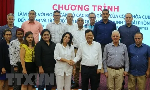 Hải Phòng chia sẻ kinh nghiệm thu hút đầu tư với Đoàn công tác Cuba