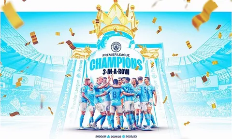 Arsenal bại trận, Manchester City chính thức vô địch Premier League