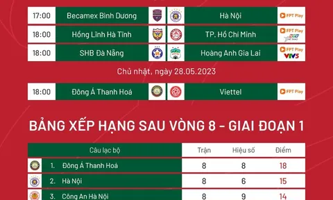 Lịch thi đấu vòng 9 V-League 2023: Sôi động cuối tuần