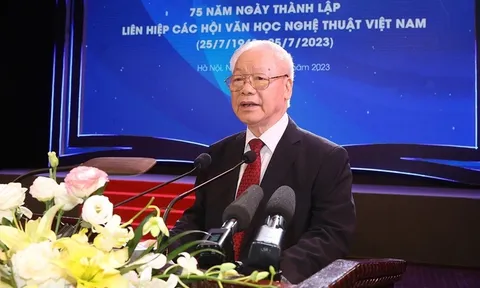 Tổng Bí thư Nguyễn Phú Trọng dự Lễ kỷ niệm 75 năm Ngày thành lập Liên hiệp các Hội Văn học nghệ thuật Việt Nam