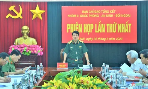 Đại tướng Lương Cường chủ trì Phiên họp thứ nhất Nhóm Biên tập Quốc phòng - An ninh - Đối ngoại tổng kết 40 năm đổi mới