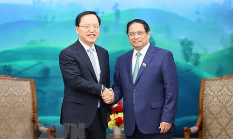 Thủ tướng Phạm Minh Chính tiếp Tổng Giám đốc Tài chính Samsung