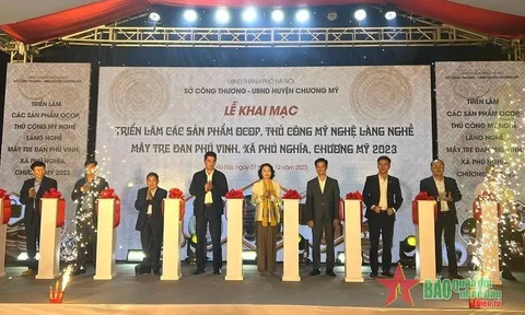 Giới thiệu các sản phẩm thủ công mỹ nghệ mây tre đan đến với người dân Thủ đô