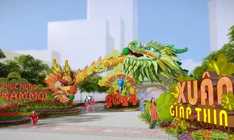 Kỷ lục linh vật Rồng dài hơn 100 mét tại đường hoa Nguyễn Huệ Tết Giáp Thìn