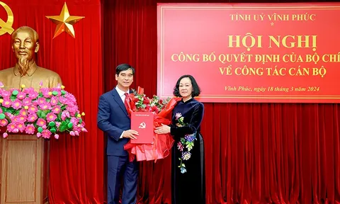 Điều động ông Dương Văn An giữ chức Bí thư Tỉnh ủy Vĩnh Phúc