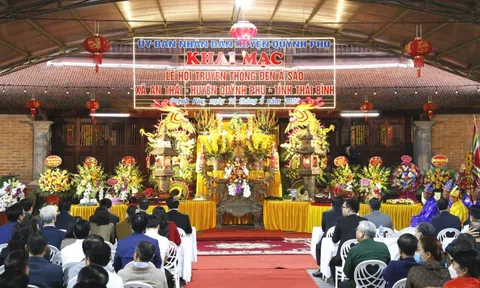 Thái Bình: Khai mạc lễ hội đền A Sào thờ Đức Thánh Trần