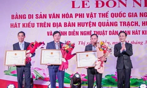 Nghệ thuật trình diễn dân gian Hát Kiều nhận bằng Di sản văn hóa phi vật thể quốc gia