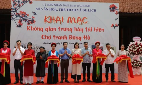 Bắc Ninh khai mạc không gian trưng bày tái hiện chợ tranh Đông Hồ