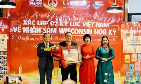 Trao 2 kỷ lục Việt Nam về nhân sâm