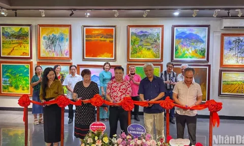 Họa sĩ Quỳnh Thơm mang “Sắc quê” đến với công chúng Thủ đô