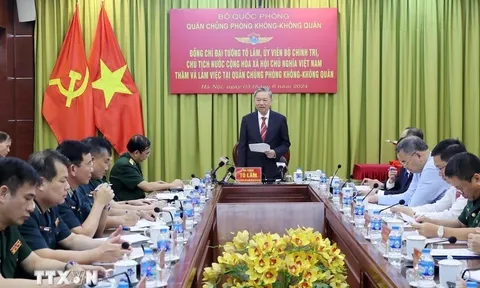 Chủ tịch nước thăm và làm việc tại Quân chủng Phòng không-Không quân