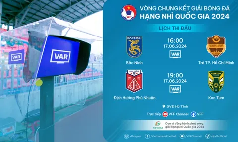 Áp dụng công nghệ VAR tại Vòng chung kết giải hạng Nhì quốc gia 2024