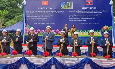 Động thổ xây dựng Trung tâm Nghiên cứu Khoa học và Tập huấn tại Đại học quốc gia Lào