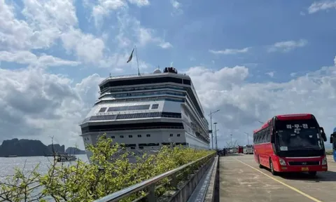 Tàu biển Costa Serena đưa 3.500 khách du lịch từ Hong Kong (Trung Quốc) đến Hạ Long