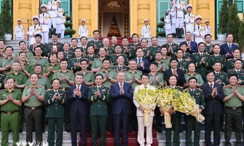 Tổng Bí thư, Chủ tịch nước Tô Lâm trao quyết định thăng cấp bậc hàm, quân hàm Đại tướng, Thượng tướng