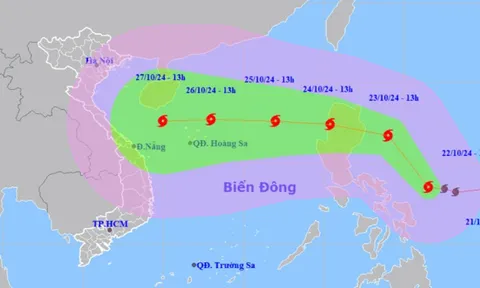 Áp thấp nhiệt đới mạnh lên thành bão mạnh cấp 8, giật cấp 10