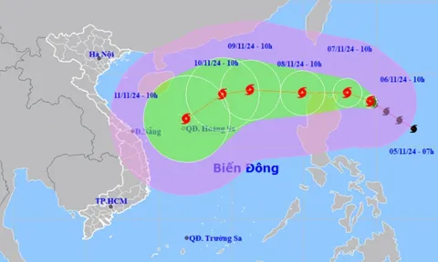 Xuất hiện bão Yinxing mạnh cấp 13, giật cấp 16 gần Biển Đông