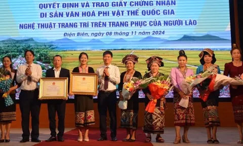 Nghệ thuật trang trí trên trang phục của dân tộc Lào ở Điện Biên được công nhận Di sản văn hóa phi vật thể quốc gia