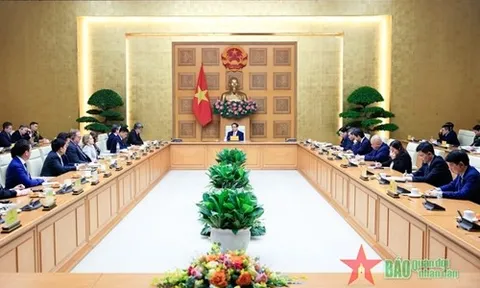Thủ tướng Phạm Minh Chính tiếp đoàn doanh nghiệp hàng không vũ trụ, quốc phòng, an ninh của Hoa Kỳ