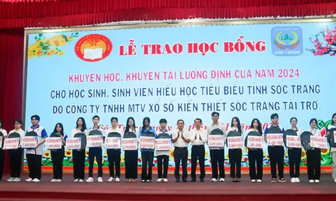Trao 391 suất học bổng “Lương Định Của” tặng học sinh, sinh viên hiếu học tỉnh Sóc Trăng
