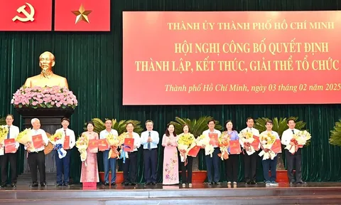 Thành ủy TP Hồ Chí Minh công bố thành lập, kết thúc, giải thể các tổ chức Đảng