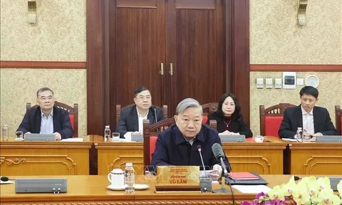 Tổng Bí thư Tô Lâm chủ trì Hội nghị của Ban Bí thư đánh giá công tác tổ chức Tết Ất Tỵ 2025