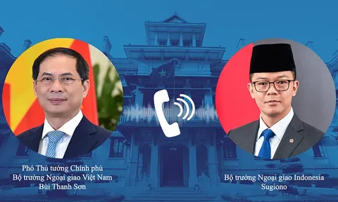 Phó Thủ tướng, Bộ trưởng Ngoại giao Bùi Thanh Sơn điện đàm với Bộ trưởng Ngoại giao Indonesia