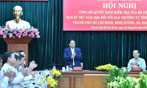 Công bố Quyết định thành lập Đoàn kiểm tra đối với Ban Thường vụ Tỉnh ủy, Thành ủy: Thành phố Hồ Chí Minh, Bình Dương, Bà Rịa-Vũng Tàu