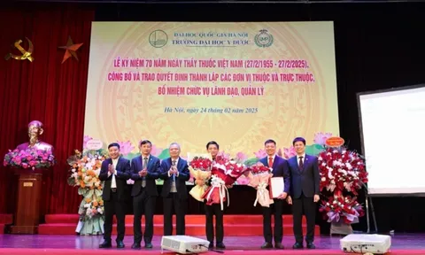 Trường đại học Y Dược, Đại học Quốc gia Hà Nội bổ nhiệm 2 tân Phó hiệu trưởng và nhiều cán bộ quản lý