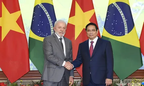Thủ tướng Phạm Minh Chính hội kiến Tổng thống Brazil Luiz Inácio Lula da Silva
