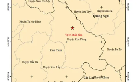 4 trận động đất liên tiếp đã xảy ra sáng nay tại Kon Tum