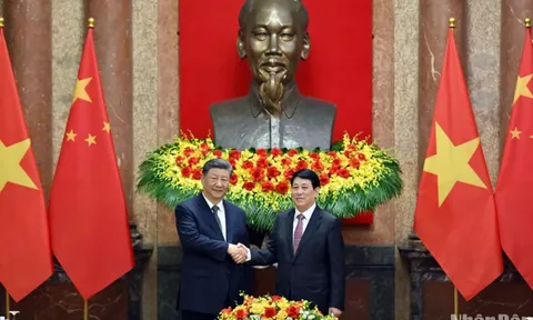 Chủ tịch nước Lương Cường hội đàm với Tổng Bí thư, Chủ tịch Trung Quốc Tập Cận Bình