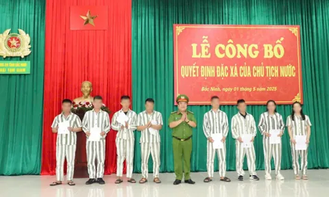 Trại giam Ninh Khánh công bố Quyết định đặc xá năm 2025 cho 149 phạm nhân