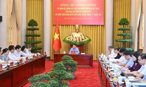 Chủ tịch nước Lương Cường làm việc với Tỉnh ủy Quảng Ninh về thực hiện Nghị quyết Hội nghị Trung ương 11, khóa XIII