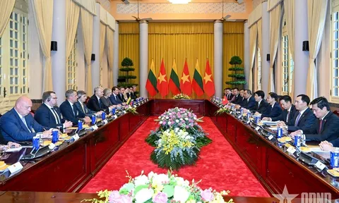 Chủ tịch nước Lương Cường hội đàm với Tổng thống Litva