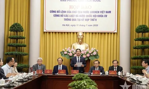 Họp báo công bố các luật đã được Quốc hội khóa XV thông qua