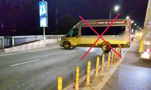 Hà Nội: Xác minh xử lý tài xế xe ô tô khách quay đầu xe ở đầu cầu Thăng Long