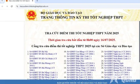 8 giờ ngày 16-7, công bố điểm thi tốt nghiệp THPT năm 2025