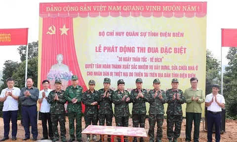 Điện Biên: Thi đua “30 ngày thần tốc hoàn thành làm nhà cho người dân vùng lũ”