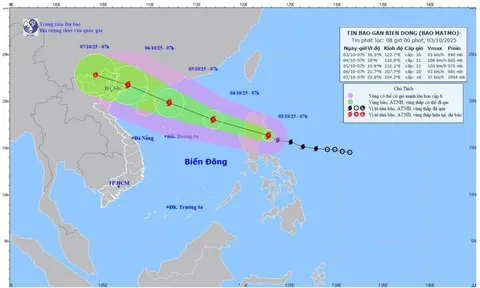 Bão Matmo giật cấp 13, đang di chuyển vào Biển Đông