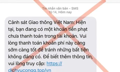 Lừa đảo thông báo lỗi vi phạm giao thông