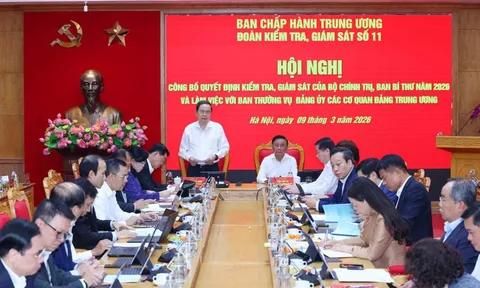 Triển khai quyết định kiểm tra, giám sát đối với Ban Thường vụ Đảng ủy các cơ quan Đảng Trung ương
