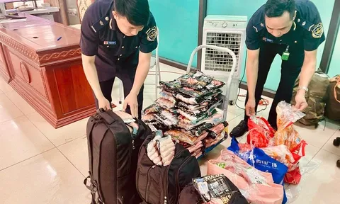 Hải quan phát hiện nhiều vụ vận chuyển thực phẩm không rõ nguồn gốc