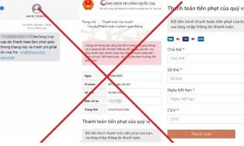 Cảnh giác với chiêu lừa đảo phạt nguội qua website giả mạo dịch vụ công