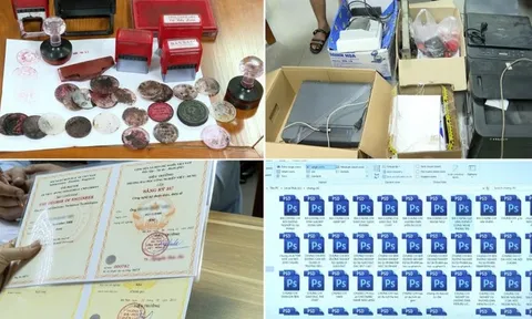 Bắt nhóm đối tượng làm giả con dấu của hơn 100 trường đại học, viện, trung tâm ngoại ngữ