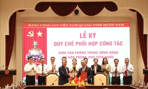 Văn phòng Trung ương Đảng và Văn phòng Chủ tịch nước ký Quy chế phối hợp công tác
